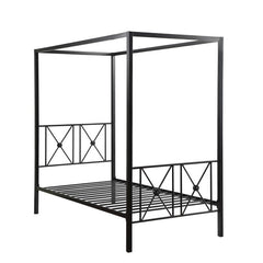 Rapa Black Twin Platform Bed - Ornate Home
