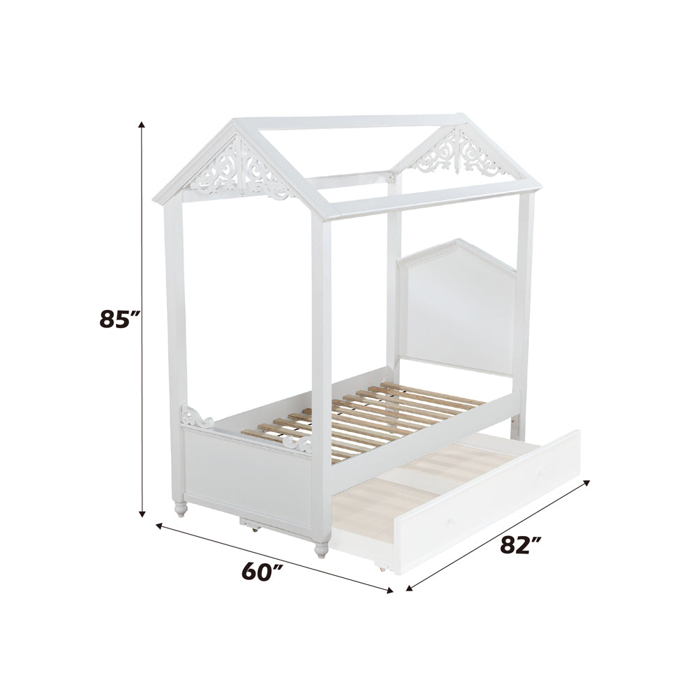 Rapunzel White Twin Bed - Ornate Home