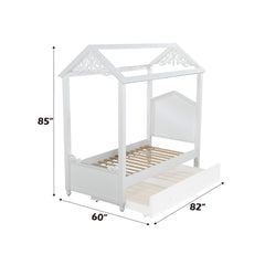 Rapunzel White Twin Bed - Ornate Home