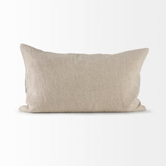Raquel Beige/Black 13x21 Fabric Plaid Pillow Cover - Ornate Home