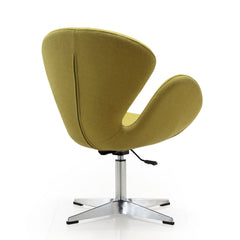 Raspberry Adjustable Swivel Chair in Green and Polished Chrome - Ornate Home