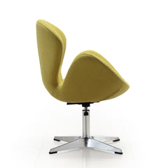 Raspberry Adjustable Swivel Chair in Green and Polished Chrome (set of 2) - Ornate Home