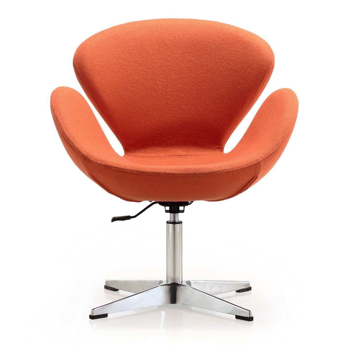 Raspberry Rounded Chairs Manhattan Comfort Raspberry Adjustable Swivel Chair in Orange and ...