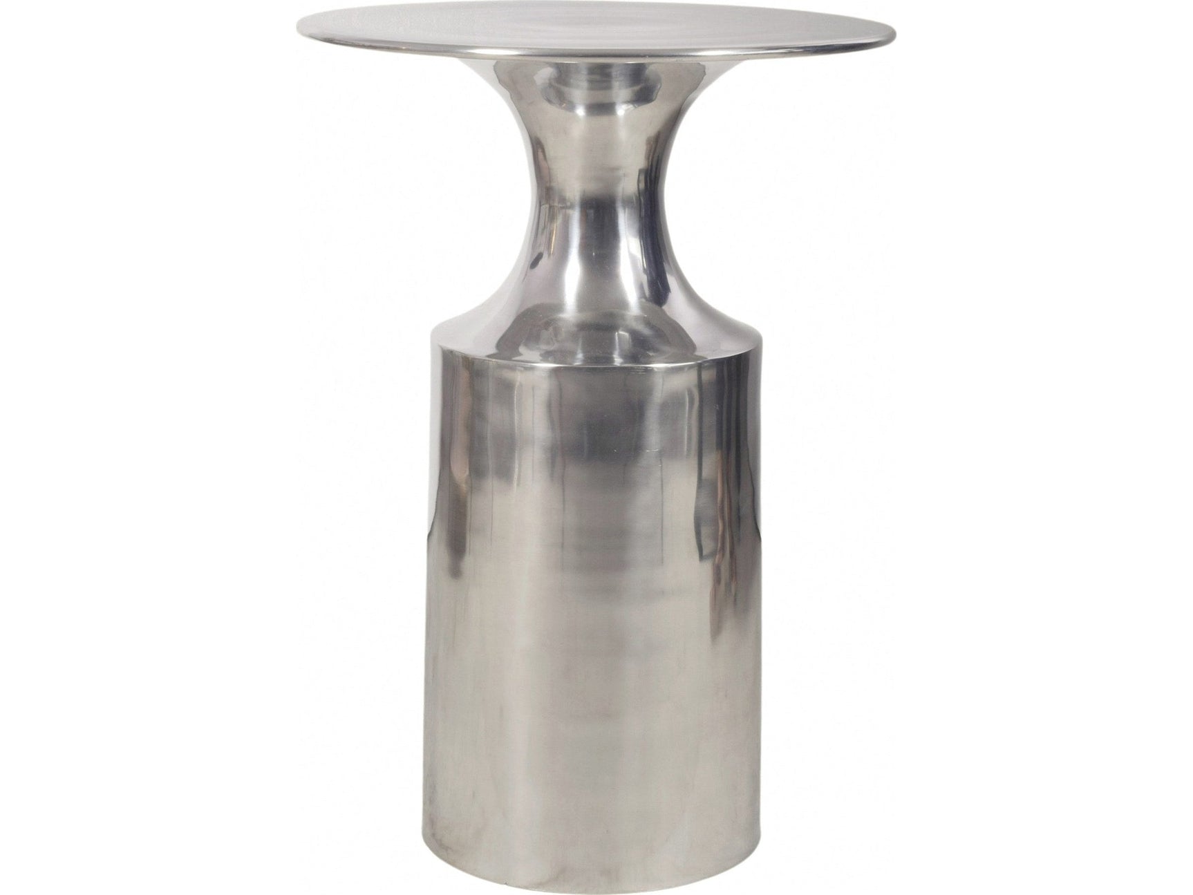 Rassa Polished Silver Accent Table - Ornate Home