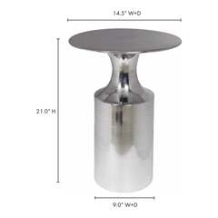 Rassa Polished Silver Accent Table - Ornate Home