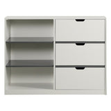 Ratana Gray & White Cabinet - Ornate Home