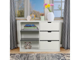 Ratana Gray & White Cabinet - Ornate Home