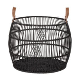 Rattan Iron Black Basket - Ornate Home