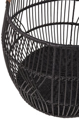 Rattan Iron Black Basket - Ornate Home
