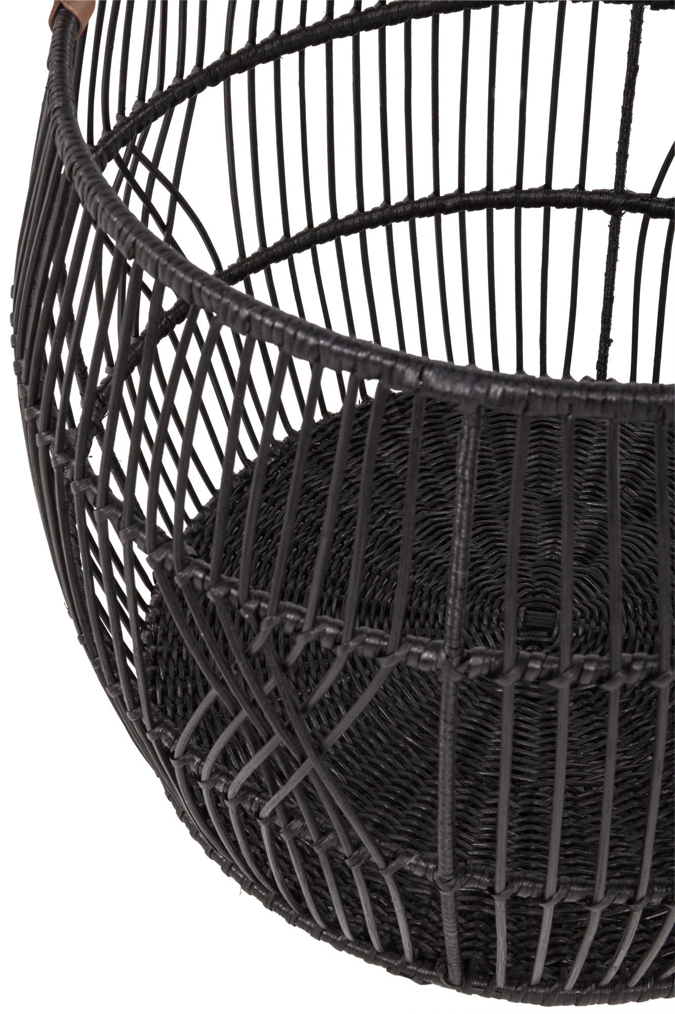 Rattan Iron Black Basket - Ornate Home
