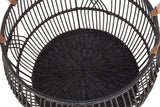 Rattan Iron Black Basket - Ornate Home