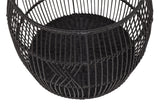 Rattan Iron Black Basket - Ornate Home