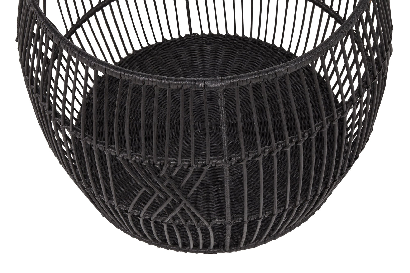 Rattan Iron Black Basket - Ornate Home