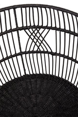 Rattan Iron Black Basket - Ornate Home