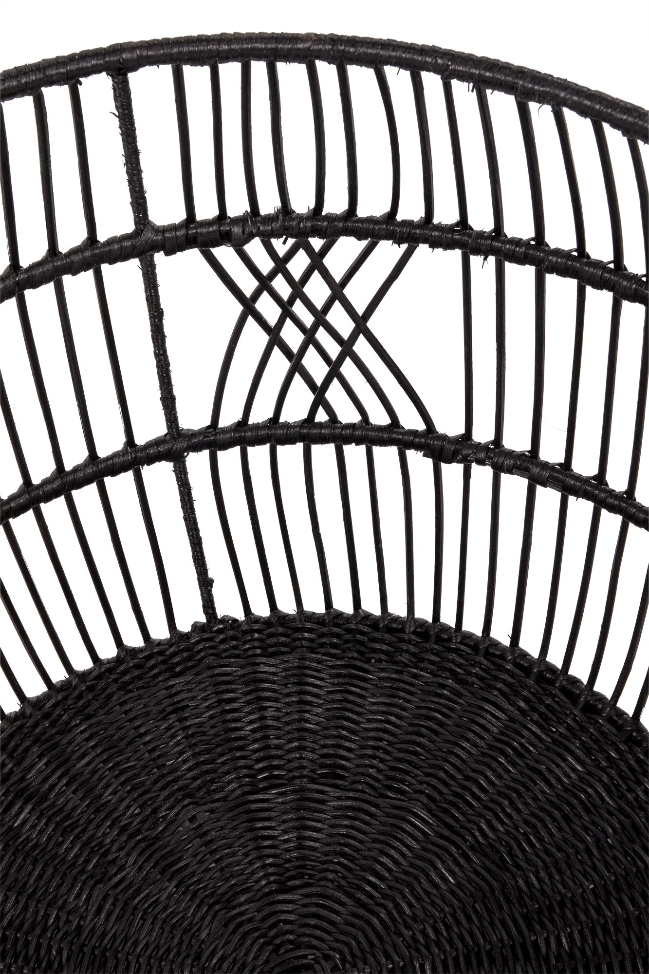 Rattan Iron Black Basket - Ornate Home
