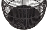 Rattan Iron Black Basket - Ornate Home