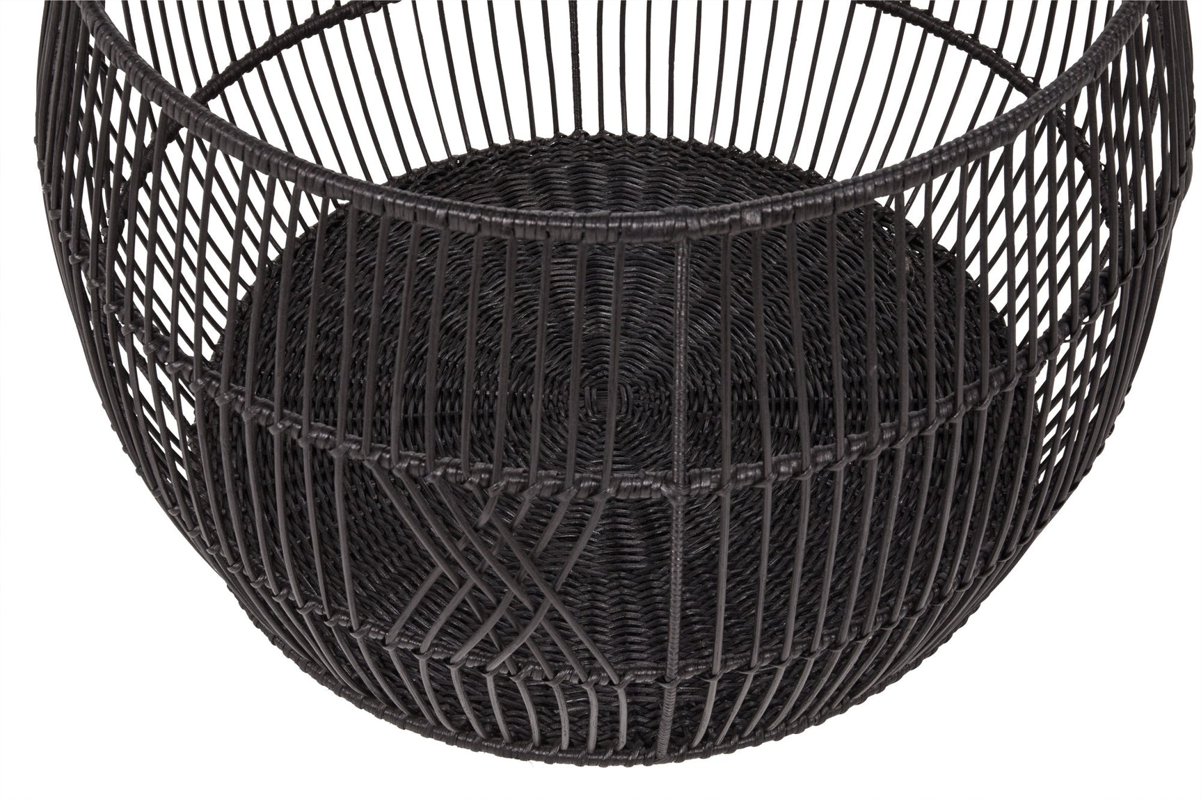 Rattan Iron Black Basket - Ornate Home