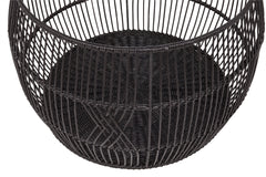 Rattan Iron Black Basket - Ornate Home