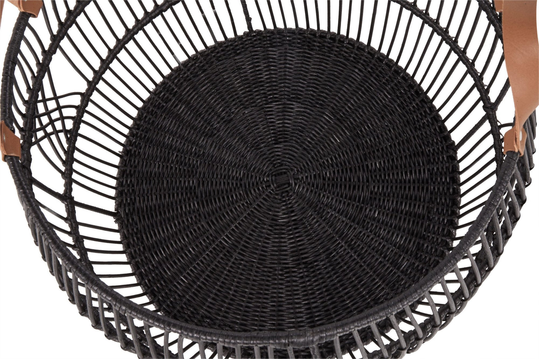 Rattan Iron Black Basket - Ornate Home
