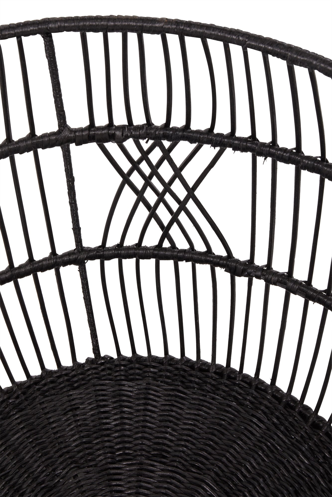Rattan Iron Black Basket - Ornate Home