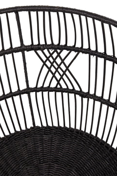 Rattan Iron Black Basket - Ornate Home