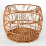 Rattan Iron Natural Basket - Ornate Home