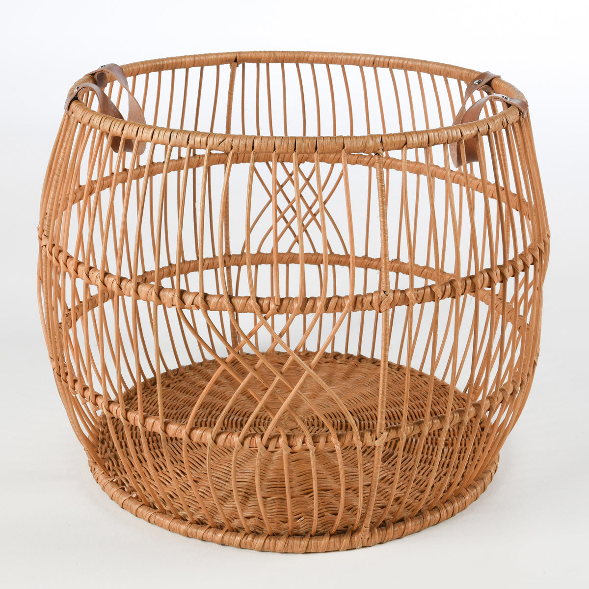 Rattan Iron Natural Basket - Ornate Home