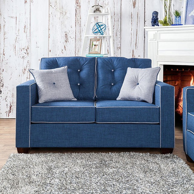 Ravel Blue Loveseat - Ornate Home