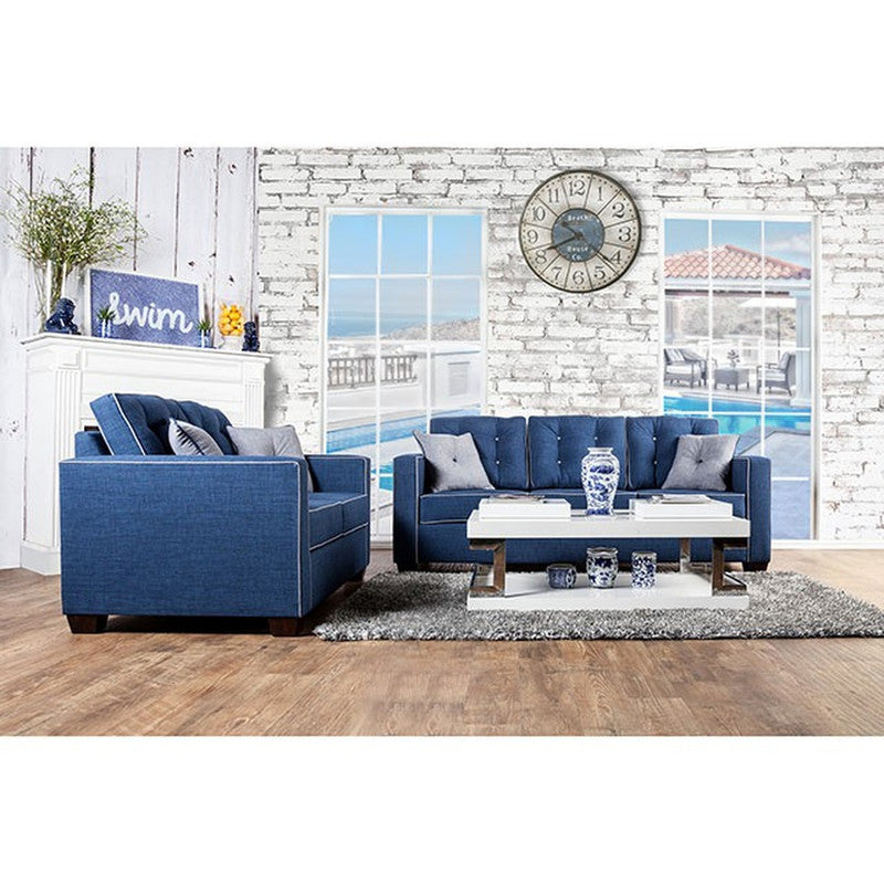 Ravel Blue Loveseat - Ornate Home