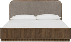 Ravelle Earth/Walnut Grove Queen Upholstered Bed - Ornate Home