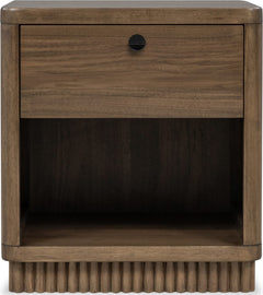 Ravelle Walnut Grove 1 Drawer Nightstand - Ornate Home