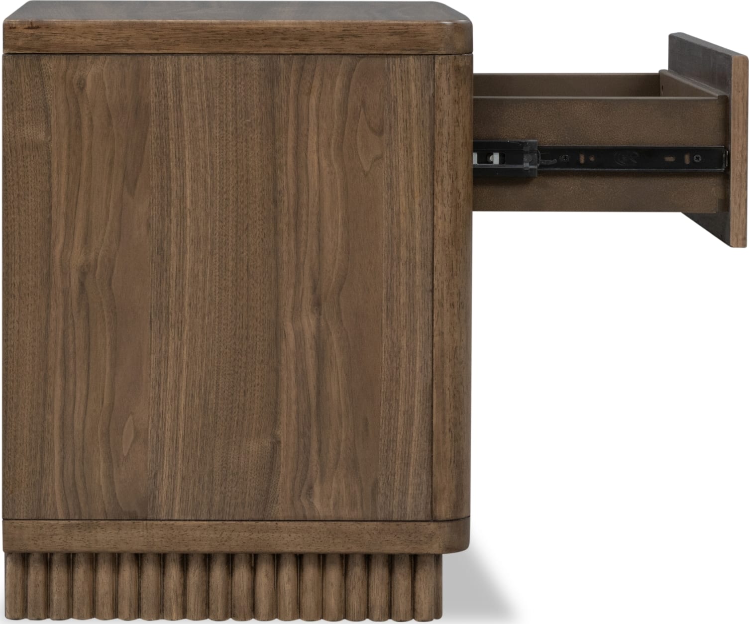 Ravelle Walnut Grove 1 Drawer Nightstand - Ornate Home