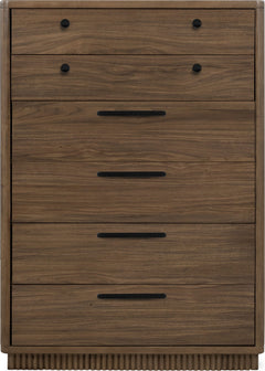 Ravelle Walnut Grove 6 Drawer Chest - Ornate Home