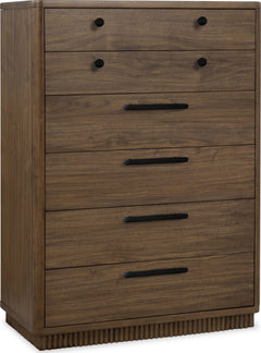Ravelle Walnut Grove 6 Drawer Chest - Ornate Home