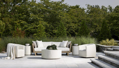 Ravello Beige/Tan Outdoor Swivel Chair - Ornate Home
