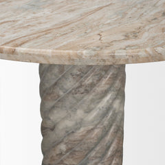 Ravello Pink 42" Round Pedestal Dining Table