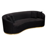 Raven Black Sofa - Ornate Home