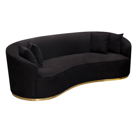 Raven Black Sofa - Ornate Home