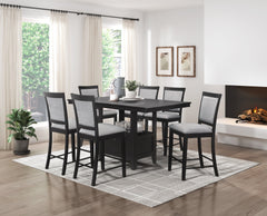 Raven Charcoal Gray Counter Height Table - Ornate Home