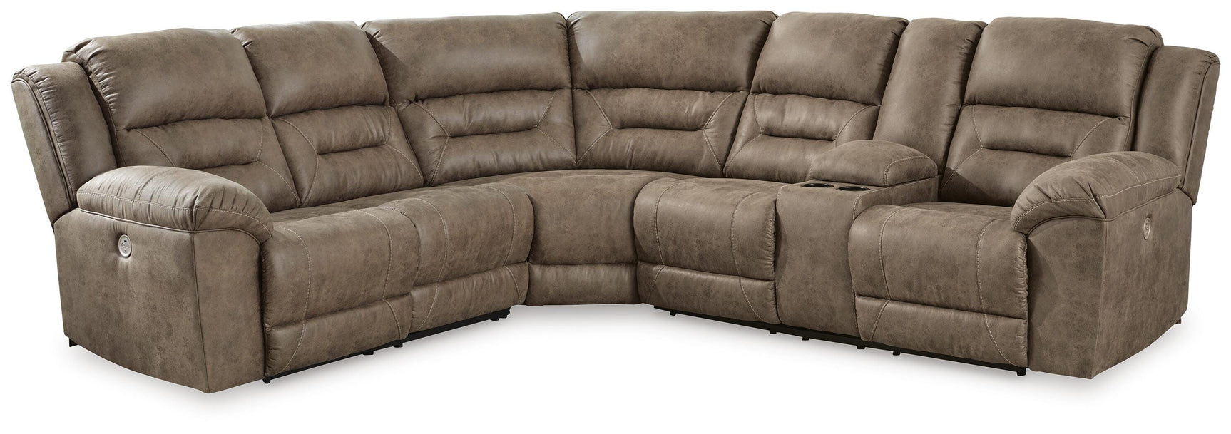Ravenel Fossil 3-Piece Power Reclining Sectional - LAF Console - Ornate Home