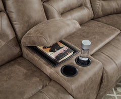 Ravenel Fossil 3-Piece Power Reclining Sectional - Ornate Home