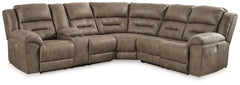 Ravenel Fossil 3-Piece Power Reclining Sectional - RAF Console - Ornate Home