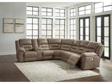 Ravenel Fossil 4-Piece Power Reclining Sectional - Ornate Home