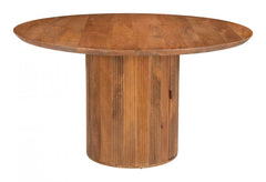 Ravenna Light Brown Dining Table w/ Storage Base - Ornate Home