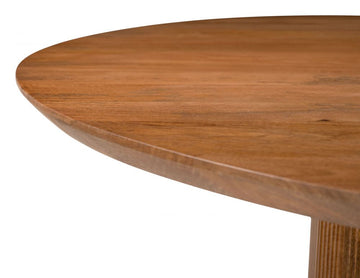 Ravenna Light Brown Dining Table w/ Storage Base - Ornate Home