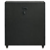 Ravenne Black 5-drawer Velvet Upholstered LED Chest of Drawers - Ornate Home