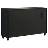 Ravenne Black 5-piece Velvet Upholstered Eastern King LED Bedroom Set - Ornate Home