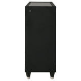 Ravenne Black 8-drawer Velvet Upholstered LED Dresser Cabinet - Ornate Home