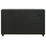 Ravenne Black 8-drawer Velvet Upholstered LED Dresser Cabinet - Ornate Home