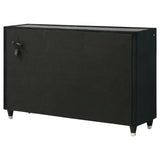 Ravenne Black 8-drawer Velvet Upholstered LED Dresser Cabinet - Ornate Home